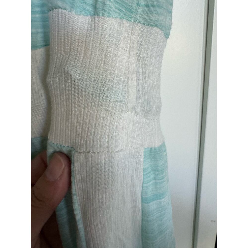Fashion Nova Womens Jumpsuit Sz 1X Aqua Blaire Tube‎ Strapless Space Dye NEW - Picture 8 of 12